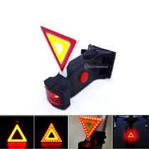Lanterna Traseira Triângulo Sinalizador Para Bike Bicicleta Recarregável LED55132
