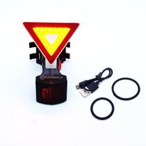 Lanterna Traseira Triângulo Sinalizador Para Bike Bicicleta Recarregável LED55132