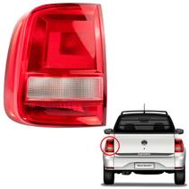 Lanterna Traseira VW Saveiro Cristal Acrílico G7 2017 2018 2019 2020 2021 2022 Bicolor Esquerda Motorista