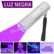 Lanterna Ultra Violeta Luz Negra 9 LED UV Para Detecção Notas Falsas, Urina, Impurezas - LT406