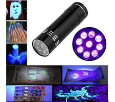 Lanterna Ultra Violeta Luz Negra Detector Nota Dinheiro Falso Urina Gato