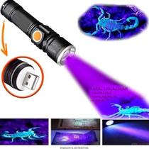 Lanterna Ultra violeta Usb Led Potente Luz Negra Uv Nota Falsa E Escorpião Recarregável Lanterna Ultra violeta Usb Led Potente Luz Negra Uv Nota Falsa E Escorpião Recarregável