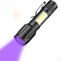 Lanterna Ultravioleta Usb Led Potente Luz Negra Uv Nota Falsa
