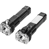 Lanterna USB Impermeável IP6X Com 3 Modos Potentes Faca e Martelo Segurança