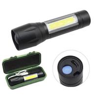 Lanterna Usb Led Zoom Recarregável Portátil Ideal para Atividades Ar Livre