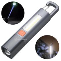 Lanterna USB TipoC com 3 Modos de Iluminação e Gancho para Fácil Transporte LT458