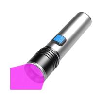 Lanterna UV 365/395nm Recarregável Tipo-C Luz Negra Para Detecção De Urina De Animais De Estimação E