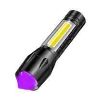 Lanterna UV Blacklight 395nm Com Zoom USB Recarregável Para Cura De Resina De Detecção De Urina De