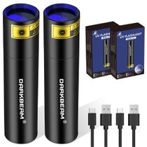 Lanterna UV DARKBEAM V4 365nm Recarregável por USB - Kit com 2 Unidades