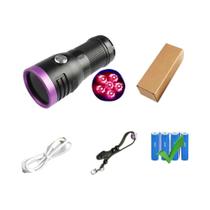 Lanterna UV De Alta Potência 180W 365nm LED Com Espelho Preto Luz Roxa Detector De Urina De Animais