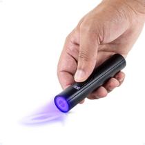 Lanterna UV Recarregável LED Mini Lanterninha Bolso Luz Roxa