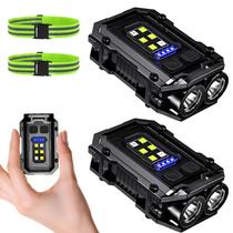 Lanterna Vechby 500LM Clip-on, pacote com 2, recarregável, à prova d'água