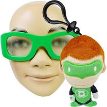 Lanterna Verde Chaveiro Boneco de Pelúcia + Óculos Infantil