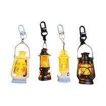 Lanterna Vintage Mini LED a Óleo Com Chaveiro, Luz Eletrônica Portátil, Acessórios Para Chaveiro
