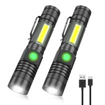 Lanterna Vnina Tática Recarregável USB Magnética, Pacote com 2 Lanterna Vnina Tática Recarregável USB Magnética, Pacote com 2
