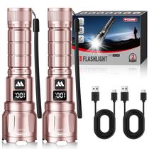 Lanterna WDTPro SFL046 6000 lúmens recarregável rosa 15h