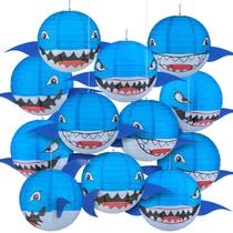Lanternas de papel Baquler Shark 20cm Under The Sea Party x12