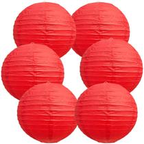 Lanternas de papel BEISHIDA vermelhas redondas de 30 cm para decoração de festas