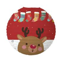 Lanternas De Papel De Natal Com Papai Noel, Boneco De Neve E Alce Para Decorações De Festa Ao Ar
