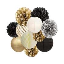 Lanternas De Papel Douradas E Rosas 11PCS Decoração DIY Para Casamentos E Festivais Chineses Bola De Lanternas De Papel Douradas E Rosas 11PCS Decoração DIY Para Casamentos E Festivais Chineses Bola De