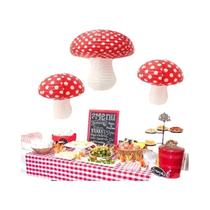 Lanternas De Papel Em Forma De Cogumelo Grandes E Pequenas 3 Peças 12" 8" Decoração De Festa De