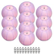 Lanternas de papel LED Ethbirsge para decoração de festa de aniversário de 25 cm Lanternas de papel LED Ethbirsge para decoração de festa de aniversário de 25 cm