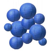 Lanternas de papel LIHAO Blue para festa de formatura 10 unidades Lanternas de papel LIHAO Blue para festa de formatura 10 unidades