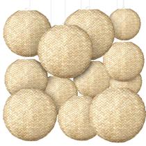 Lanternas de papel Retisee Print Serapilheira 25,4 cm para sala de aula x12 Lanternas de papel Retisee Print Serapilheira 25,4 cm para sala de aula x12