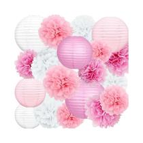 Lanternas De Papel Rosa E Branca 18 Peças Decoração Para Festa Casamento Aniversário Lanternas De Lanternas De Papel Rosa E Branca 18 Peças Decoração Para Festa Casamento Aniversário Lanternas De