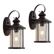 Lanternas de parede externas MICSIU 35 cm de bronze polido a óleo