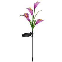 Lanternas de pilha de jardim ao ar livre com luzes solares, luzes solares LED Calla Lotu para quintal, gramados, jardim, decoração de quintal (pacote de 2 luzes solares externas) Lanternas de pilha de jardim ao ar livre com luzes solares, luzes solares LED Calla Lotu para quintal, gramados, jardim, decoração de quintal (pacote de 2 luzes solares externas)