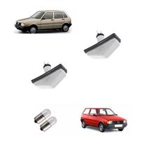 Lanternas Pisca Lateral Lente Cristal + Lâmpadas Para Fiat Uno / Premio / Elba