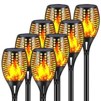 Lanternas solares Aityvert 109 cm Flickering Flame, pacote com 8