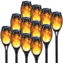 Lanternas solares KYEKIO, pacote com 12, Flickering Flame, 52 cm Lanternas solares KYEKIO, pacote com 12, Flickering Flame, 52 cm