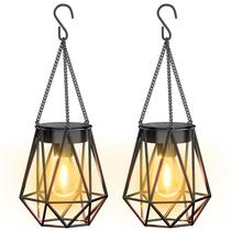 Lanternas solares suspensas KOOPER Waterproof Metal, pacote com 2