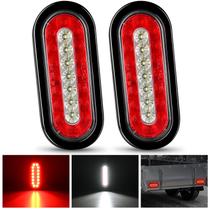 Lanternas Traseiras Ovais Nilight de 6 Polegadas - 23 LEDs Vermelho e Branco