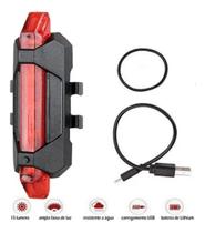 Lanterninha led Para bike bicicleta traseira Recarregável usb Super Forte - Caerus