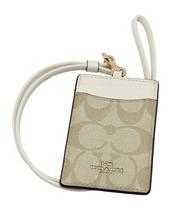 Lanyard Coach Signature PVC Light Khaki Chalk F63274
