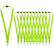 Lanyards WEZEBEL Pacote com 24 unidades Verde Maçã com Fecho de Segurança e Gancho Metálico em Poliéster Lanyards WEZEBEL Pacote com 24 unidades Verde Maçã com Fecho de Segurança e Gancho Metálico em Poliéster