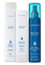 Lanza Healing Moisture Kit Shampoo Condicionador e Leave-in