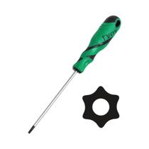 Laoa 1pc chave de fenda torx s2 liga de aço hexagonal com furo médio t6/t7/t8/t9/t10/t15/t20/t25/t30