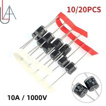 LAOBEI 10/20pcs 10A10 Diodos 10A 1000V DO-27 Kit de diodos retificadores axiais elétricos LAOBEI 10/20pcs 10A10 Diodos 10A 1000V DO-27 Kit de diodos retificadores axiais elétricos