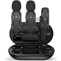 Lapela Kit Com 02 Microfones Profissional Para Youtube Tipo C Lapela Kit Com 02 Microfones Profissional Para Youtube Tipo C