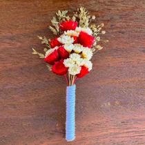 Lapelas Noivo Artesanais, KIT 10 UNIDADES com Flores Sempre Vivas