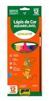 Lápis 12 Cores Aquarelavel Triangular + Apontador + Pincel