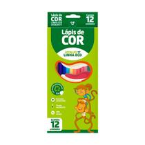 Lápis 12 cores Sextavado Ecológico