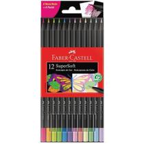 Lapis 12 Cores Supersoft 6 Neon 6 Pastel Faber-Castell - Faber Castell Lapis 12 Cores Supersoft 6 Neon 6 Pastel Faber-Castell - Faber Castell