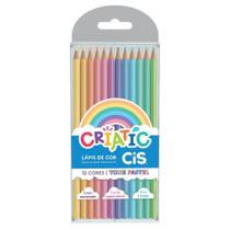 Lapis 12 cores tons pastel criatic - Utensilios