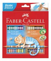 Lapis 24=48 cores faber bicolor Lapis 24=48 cores faber bicolor