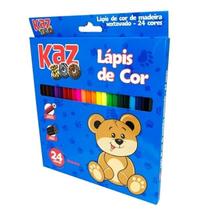 Lapis 24 cores int. madeira sextavado kz3702 kaz (i)